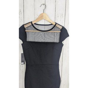 🌸NEW Lulu's black mini bodycon dress mesh top🌸